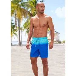 Badehose CHIEMSEE, Herren, Gr. M (50), N-Gr, blau (türkis, blau), Recycling-Polyester, Farbverlauf, Badehosen, mit modernem Farbverlauf