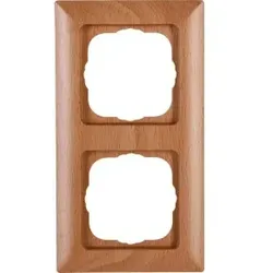 Kopp 306615067 MILANO - Abdeckrahmen 2-fach, Farbe: buche