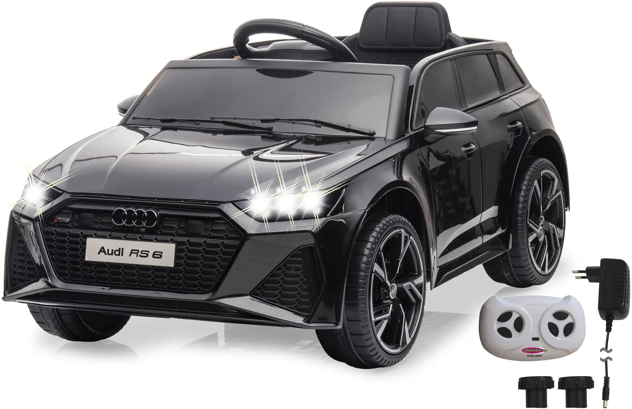 Elektro-Kinderauto JAMARA "Ride-on Audi RS 6" Elektro-Kinderfahrzeuge schwarz Kinder Elektrofahrzeuge