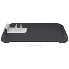 Ornamin Frühstücksbrettchen Qualitätskunststoff 1-tlg. 1 x Essbrettchen grau