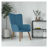 vidaXL Relaxsessel Blau Samt