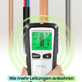 ideoon tools 5-in-1 Ortungsgerät Wandscanner für Holz, Metall & Stromleitungen