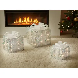 Beliani LED Weihnachtsdeko 3 St. bunt