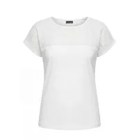 GOLDNER Spitzenshirt aus Jersey und Baumwolle", in weiß, | Gr.: 44,