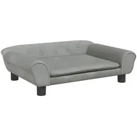 vidaXL Kindersofa Hellgrau 70x45x26 cm Samt