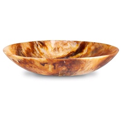 Casa Padrino Luxus Deko Schale Orange Ø 58,5 x H. 11,5 cm - Deko Schüssel - Runde Obstschale - Esstisch Deko - Deko Accessoires - Luxus Accessoires - Luxus Interior - Luxus Qualität