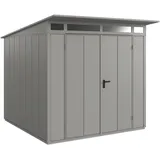 Hörmann Metall-Gerätehaus Berry Modern mit Pultdach Typ 2, 248 x 283 cm,graualuminium,7 m2