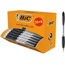 BIC Kugelschreiber ATLANTIS Classic schwarz, Schreibfarbe: schwarz, 36 St.