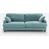 Sofa Noon, 3- Oder 4-sitzer, Samt grautürkis 3-Sitzer
