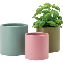 REMEMBER Pflanztöpfe, 3er-Set "Turin" - für Standard-Kräutertöpfe - Moderne Pflanzentöpfe