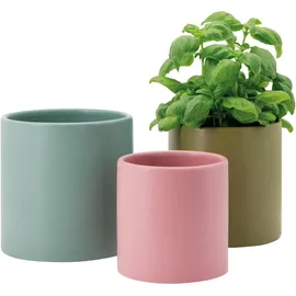 REMEMBER Pflanztöpfe, 3er-Set "Turin" - für Standard-Kräutertöpfe - Moderne Pflanzentöpfe