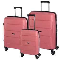 CHECK.IN St. Louis Trolley-Set St. Louis 3-tlg. Altrosa Koffer mit 4 Rollen Kofferset