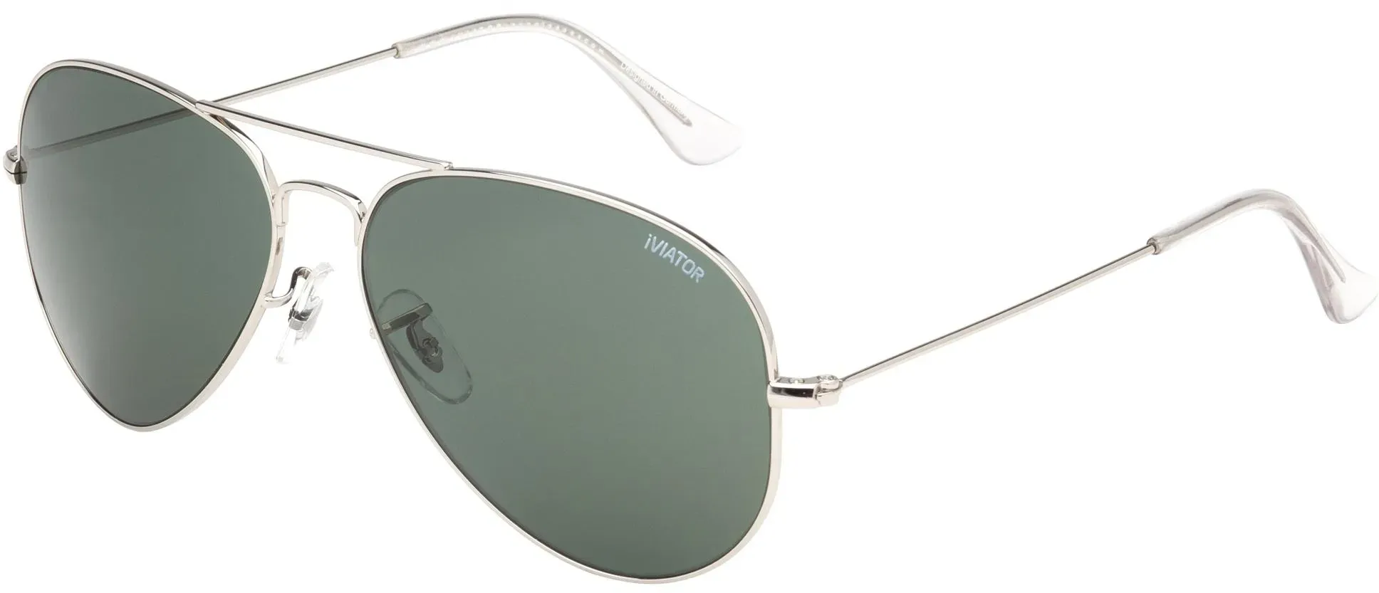 iVIATOR Sunglasses-Silver-123 Green