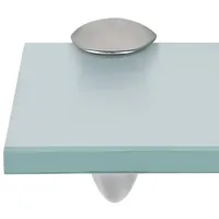 Glasboden Wandregal 60 x 10 x 0,8 cm, Glasregal Milchglas mit Halterung, Badregal Ablage Hängeregal für Badezimmer