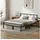 VASAGLE Metallbett 140 x 200 cm Schwarz