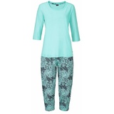 Buffalo Damen Capri-Pyjama mint-gemustert Gr.48/50