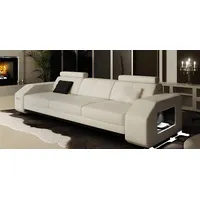Xlmoebel Sofa Ledersofa Set 3+2+1 aus Leder, Designersitzgruppe JarksonW., Hergestellt in Europa weiß