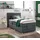 ed-lifestyle polstermöbel Saba Boxspringbett 120x200cm inkl. Motor Dunkelgrau, Ausführung:Variante 2 - Schwarz