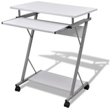DOTMALL Computertisch Laptoptisch mit 4 Rollen in Z-förmige,Breite 60 cm weiß
