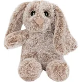 Brubaker Hase Kuscheltier mit Schlappohren - 18 cm Plüschhase für Kinder - Stofftier Kuschelhase - Plüschtier Grau Braun