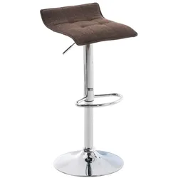 CLP Barhocker Madison Mit Hochwertiger Polsterung Und Stoffbezug I Höhenverstellbarer Barstuhl Mit Metallgestell In Chrom-Optik
