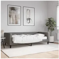 LuxusKollektion Schlafsofa Tagesbett Sofabett 3in1 2Sitzer 90 x 190 mit Matratze Dunkelgrau