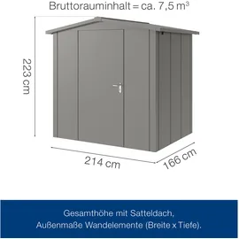 hörmann stauraumsysteme Juno 2,14 x 1,66 m Grau