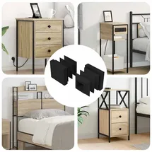 vidaXL Endkappen 2 Pcs Schwarz