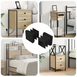 vidaXL Endkappen 2 Pcs Schwarz