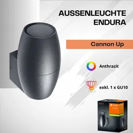 LEDVANCE Außenleuchte Aluminium 12,5 cm GU10 IP44 mit Bewegungsmelder dunkelgrau
