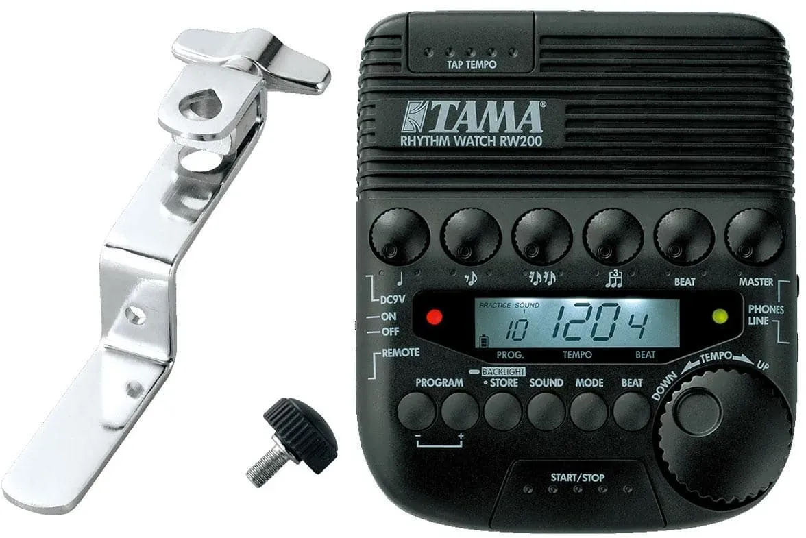 Tama RW200 / RWH10 Rhythm-Watch Metronom SET mit Halterung