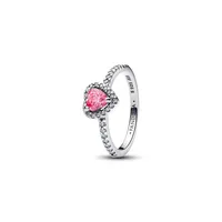 Pandora 198421C03 Damenring Erhabenes Herz Pink, 56/17,8