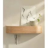 Kazai. Schlüsselbrett 'Toke' | Minimalistisches Schlüsselhaken-Design aus Berlin | Moderner Schlüsselhalter mit Ablage aus Holz | Schlüsselregal als Flur Möbel für die Wand | Eiche