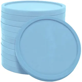 CombiCraft Wertmarken Chips oder Pfandmarken Ø29mm Recycelter Kunststoff Pastellblau  - pro 100 Stück