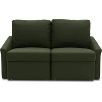 DOMO. collection Sofa Relax, 2-Sitzer Dauerschläfer, Boxspring Couch mit Schlaffunktion, Schlafsessel, Gästebett, Schlafsofa 168 x 96 x 86 cm (BxTxH), grün