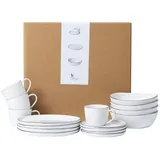 Broste Copenhagen Copenhagen Salt Frühstücksset 16-tlg. weiß/schwarz