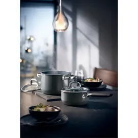 WMF Fusiontec Mineral Platinum Topf-Set 4-tlg. 2 x Fleischtopf + Bratentopf + Stielkasserolle