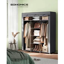 Songmics Stoffschrank, RYG12G grau 150,0 x 45,0 x 175,0 cm, 1 St.
