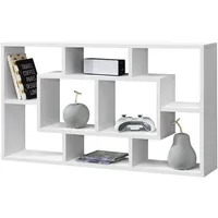 [en.casa] Wandregal 85 x 16 x 48 cm Weiß