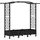 vidaXL Hochbeet mit Rankgitter und Dach 169 x 40 x 129 cm Schwarz