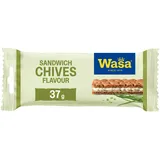 Wasa Sandwich Cheese & Chives 37g I Ballaststoffreicher Knäckebrot-Snack aus Roggenvollkorn mit einer Schnittlauch-Käse-Füllung, je 2 Sticks, Perfekt für unterwegs