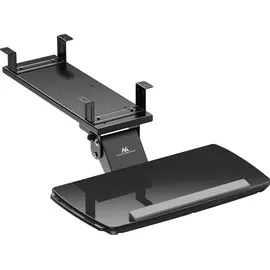 Maclean Brackets Tastaturablage Untertisch Höhenverstellbar Schwarz