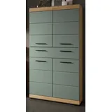 inn.furn Shawn Badschrank 74 x 141 x 31 cm Salbeigrün/Eiche