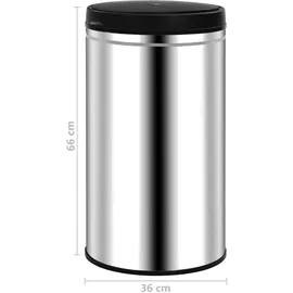 deluke Sensor Mülleimer 60 l Silber