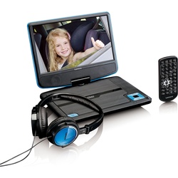 Lenco Tragbarer Player DVP-910 (DVP910BLAU) (Tragbarer DVD-Player), Bluray + DVD Player, Blau, Schwarz