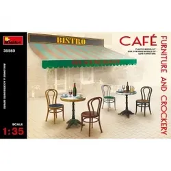 1:35 Cafémöbel m. Geschirr