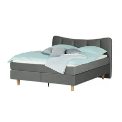 SKAGEN BEDS Boxspringbett  Dalur , grau , Maße (cm): B: 200 H: 110