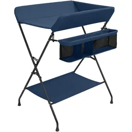 vidaXL Wickeltisch Marineblau Eisen