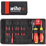 Wiha Drehmoment-Schraubendreher Set TorqueVario-S electric gemischt 13-tlg. variabel einstellbare Drehmomentbegrenzung in Tasche 0,8-5,0 Nm