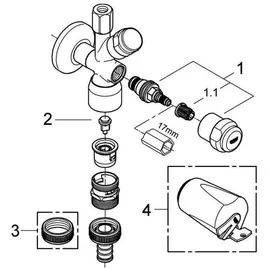 Grohe WAS Kombi-Eckventil 41082000